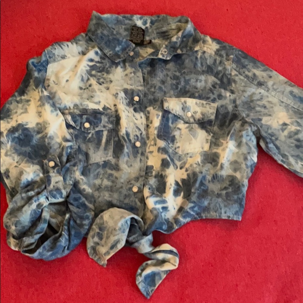 Button down denim top